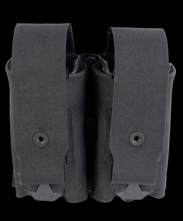 double Pistol Mag Pouch Tank Track with flap